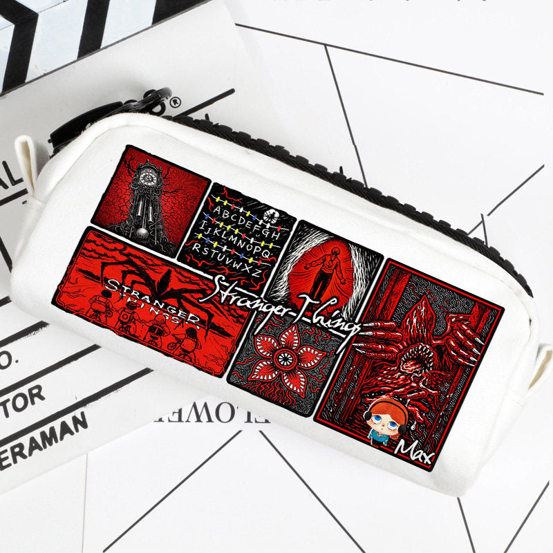 Stranger Things Demogorgon Print Canvas Pencil Case