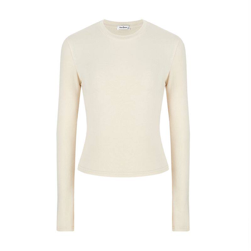 Women’s Slim Fit Long Sleeve T-Shirt - Soft Viscose Spandex Round Neck Basic Top