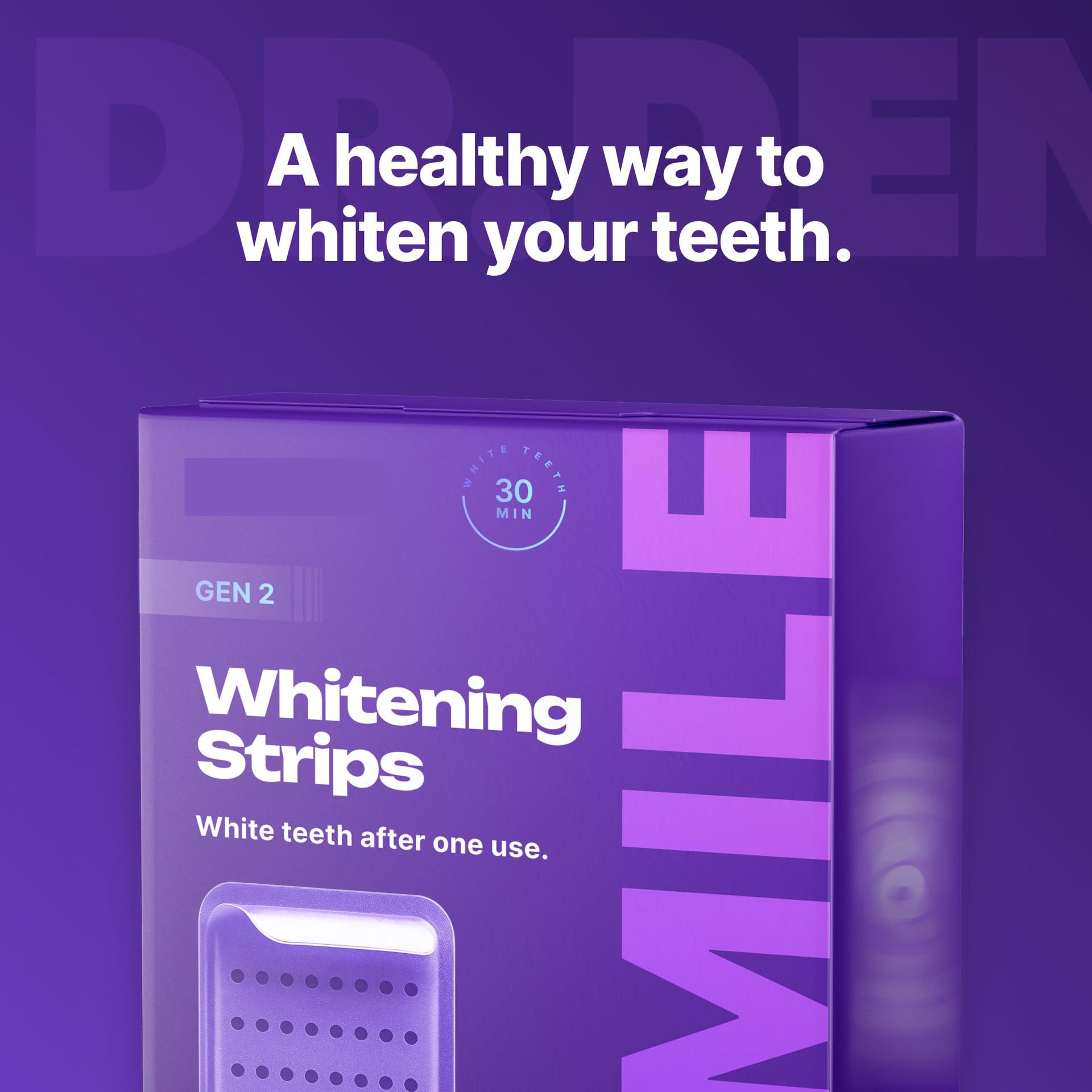 Dr Dent purple teeth whitening strips