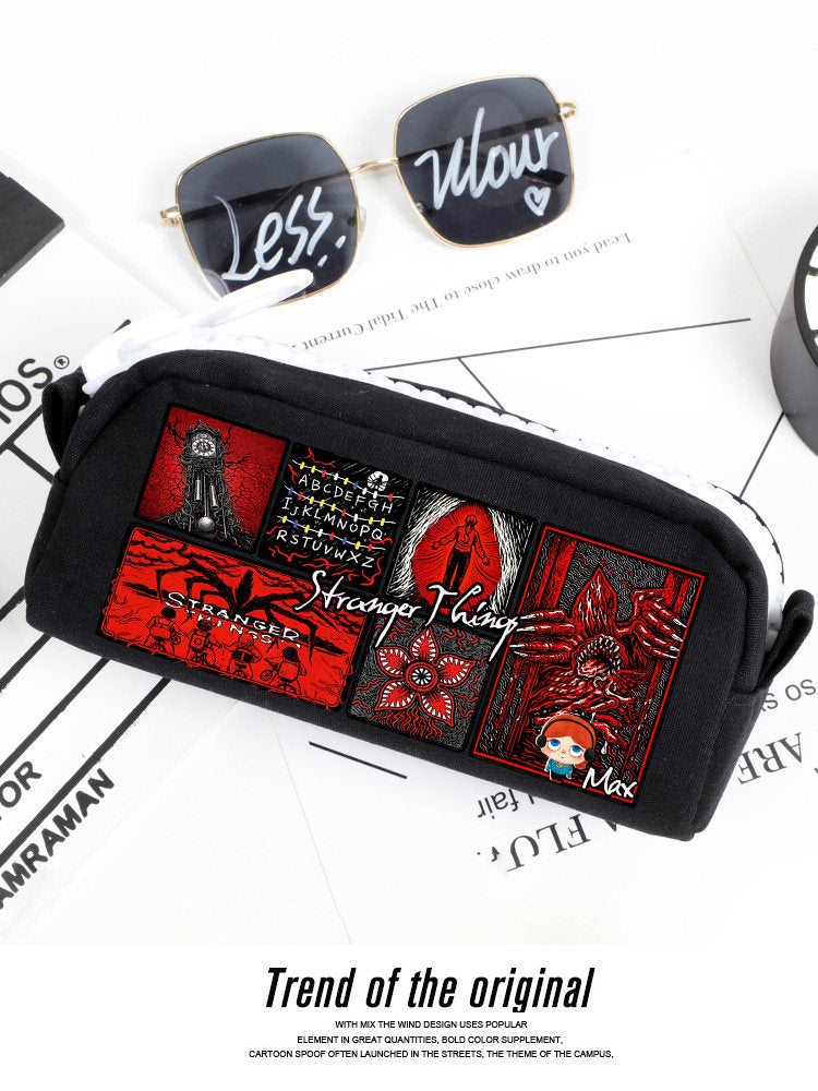 Stranger Things Demogorgon Print Canvas Pencil Case