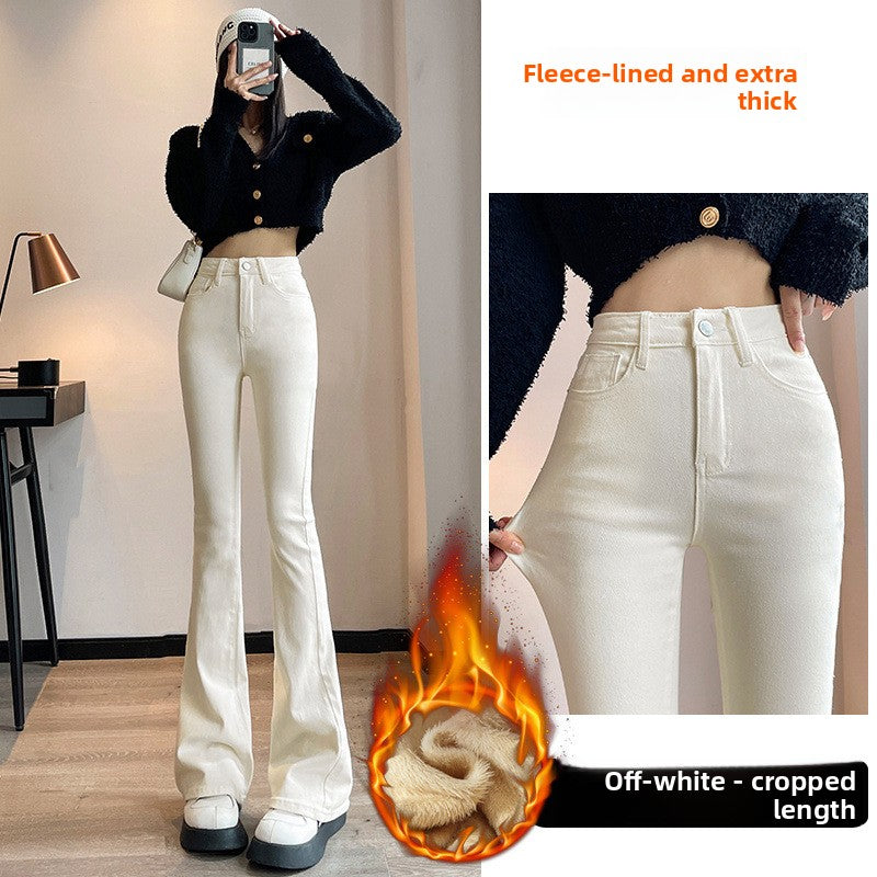 High Waisted Flare Jeans for Women - Bell Bottom Wide Leg Stretch Denim Pants