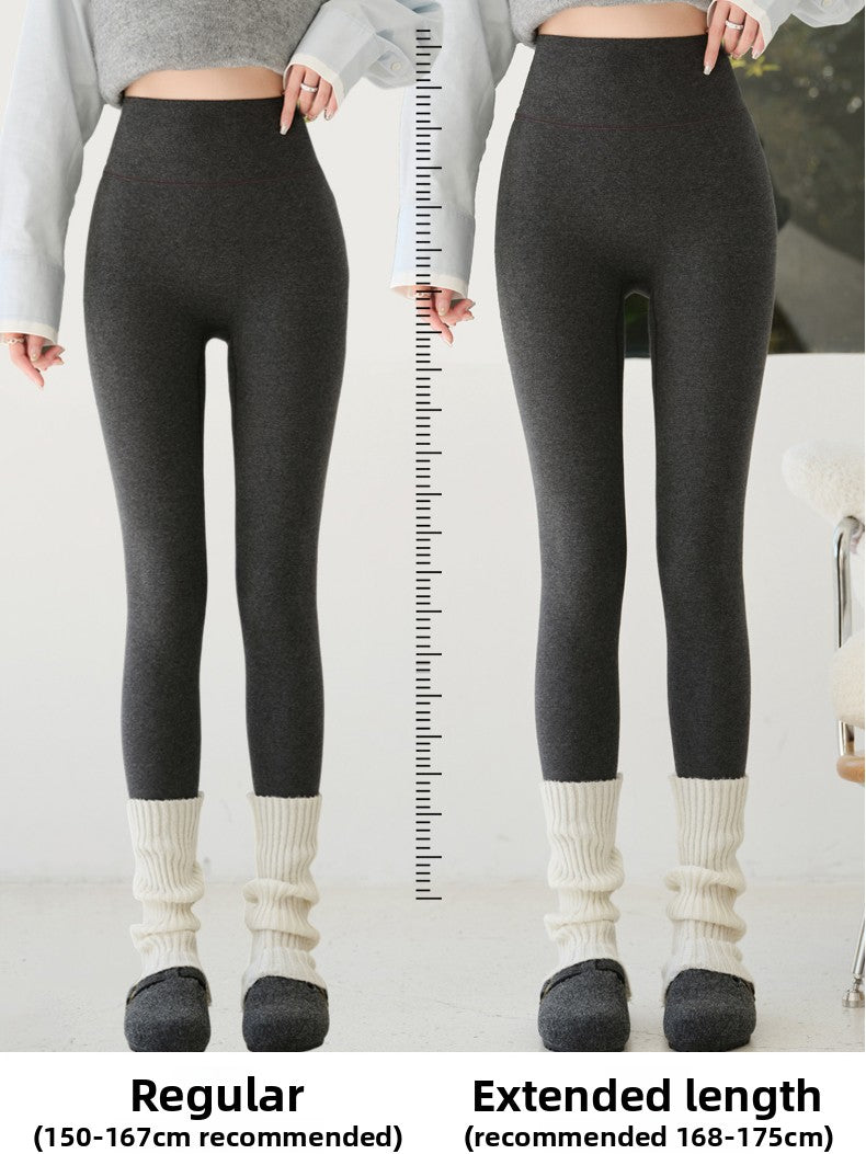 Women’s High-Waist Fleece-Lined Cotton Leggings – Butt Lifting, Skinny Fit, Thermal Stretch Pants