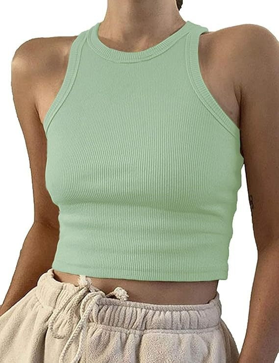 Ribbed racerback tank top, final product image