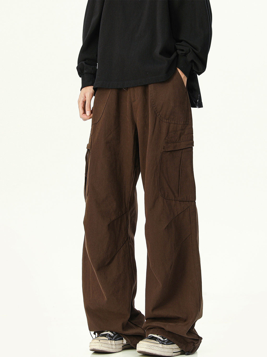 Baggy Cargo Pants for Men | Cotton Streetwear Casual Trousers